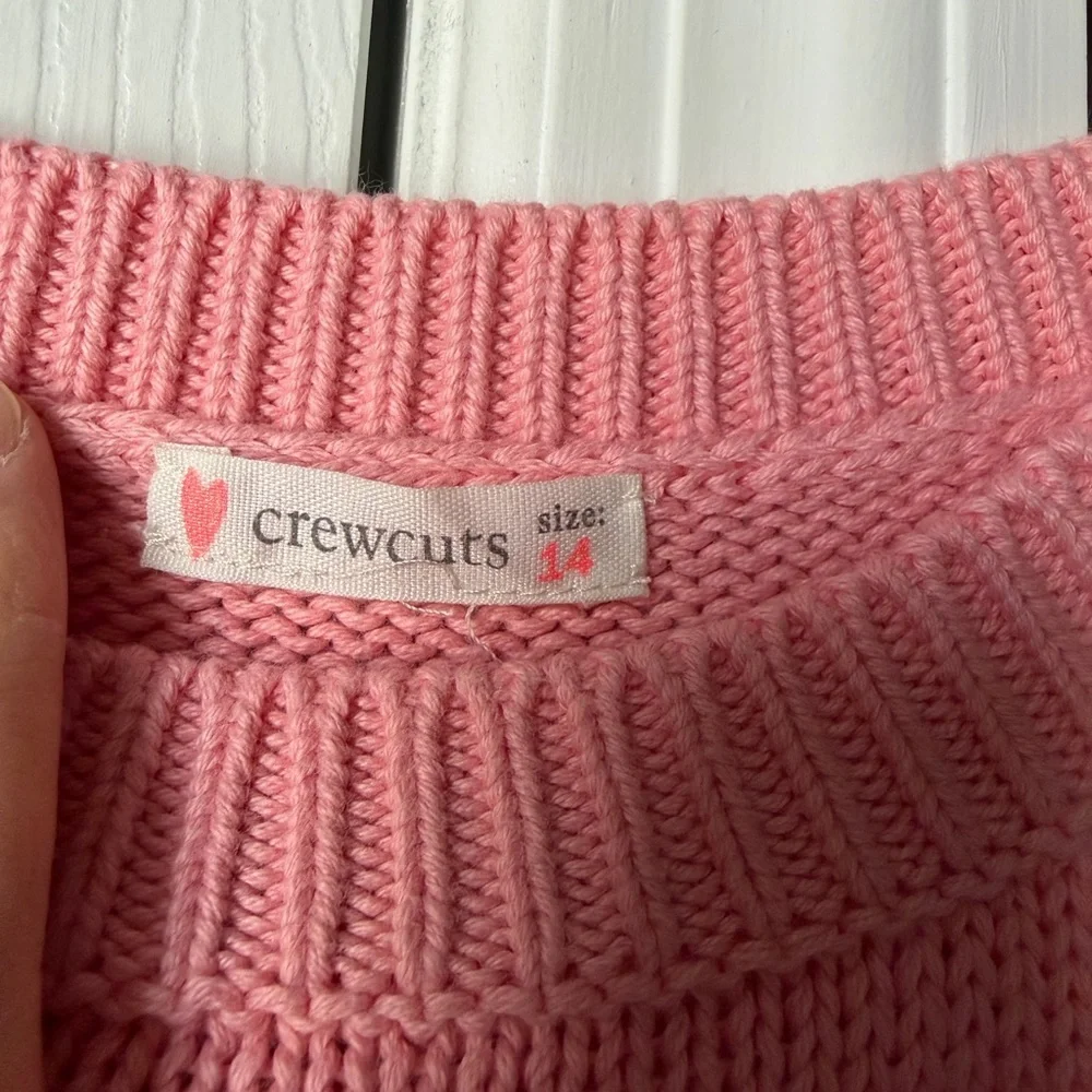 Crewcuts Pink Llama Knit Sweater - girls 14